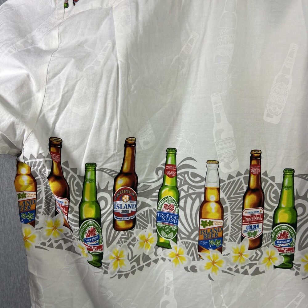Pacific Legend Shirt Beer Bottles Tropical Hawaiian Hawaii Made Button Up-XXXL - Picture 12 of 16